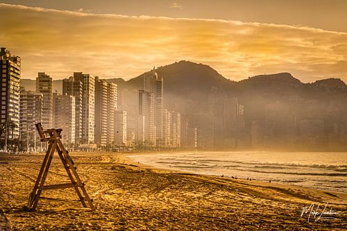 Sonnenuntergang Strand Levante Benidorm