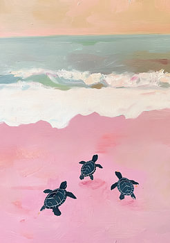 Schildkröten Meer Pink Preppy