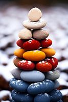 Kiezelpiramide: Een Regenboogtroren