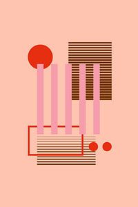 Moderne Mid Century Retro Abstraktion