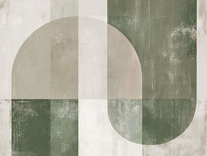 Abstracte Organische Vormen | Moderne Wanddecoratie in Groentinten