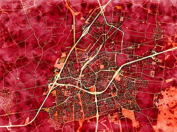 Kaart van Roosendaal in de stijl 'Amber Autumn' van Maporia