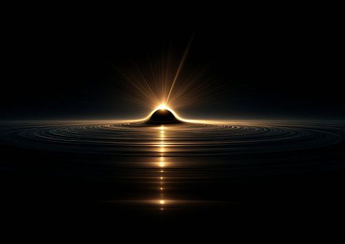 Surreal Silhouette Falling into Colorful Cosmic Vortex