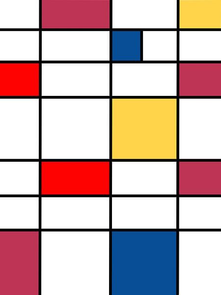 Mondrian trifft Viva Magenta von Hilde Remerie Fotografie und digitale Kunst