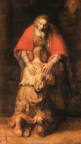 Terugkeer van de Verloren Zoon (uitsnede), Rembrandt van Rijn