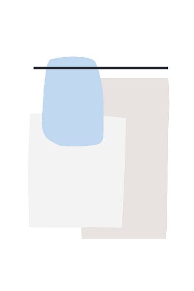 Geometrische Formen mit weichen Pastellfarben von uplusmestudio 