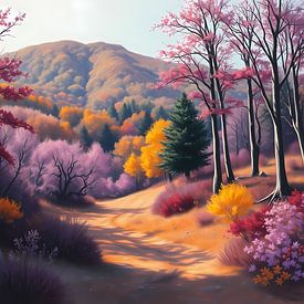 Landscape in purple by Linda de Klein