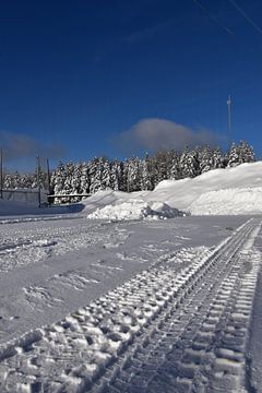 The way to the ice slide in winter by Claude Laprise