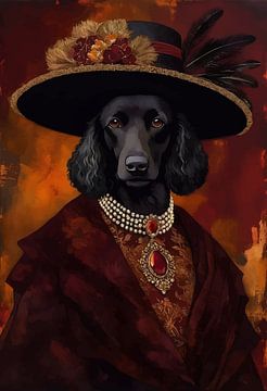 Poodle Dog in Victorian Dress by MIROKKU