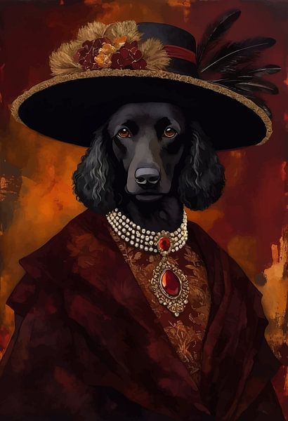 Poodle Dog in Victorian Dress by MIROKKU