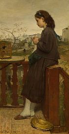 Girl knitting on a balcony, Montmartre, Jacob Maris