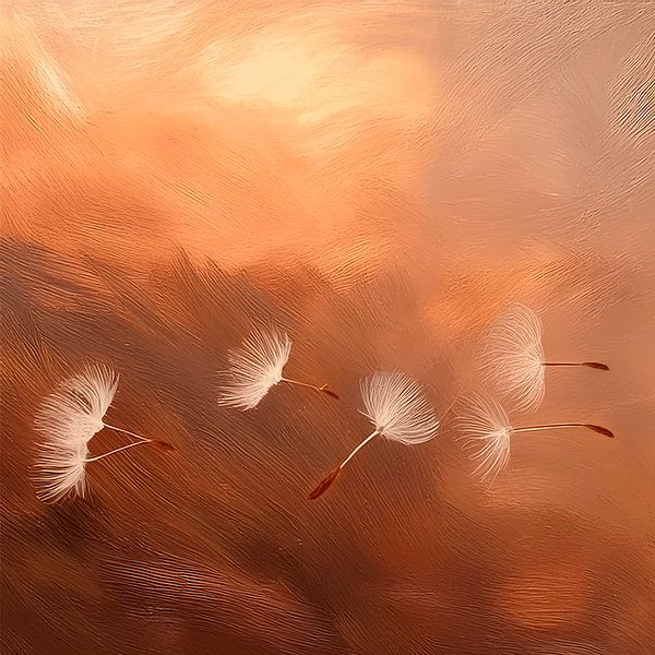 Fleeting dreams: Dandelion fluff in soft focus by Studio Pieternel