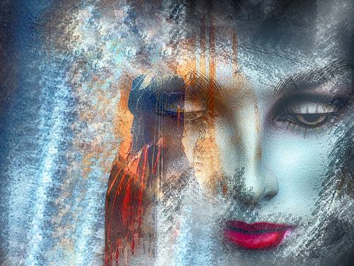 The face and the old fashioned woman