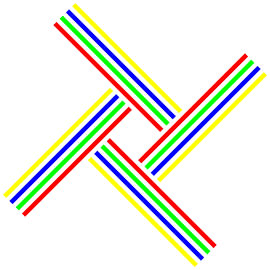 No Crossing | 4T | S=2 | Color=4 | RGBY | Center=Red von Gerhard Haberern