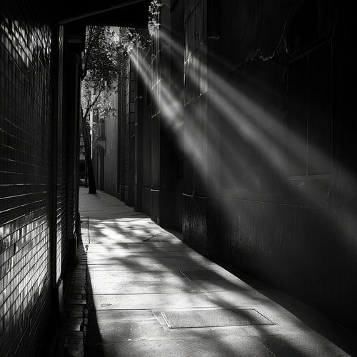 Photographie urbaine en noir et blanc
