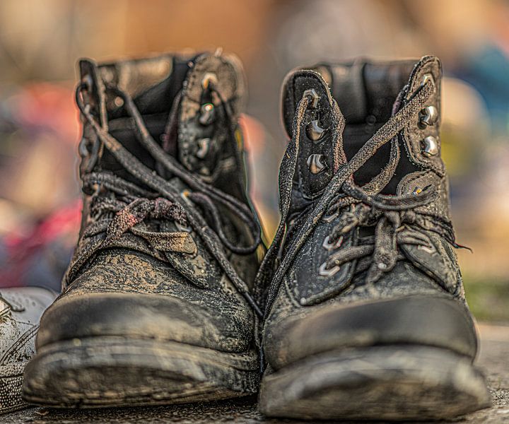 Gezeitenschuhe nach einer Wattwanderung bei PaesensModdergat von Harrie Muis