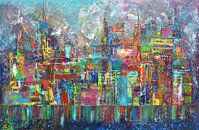 Moutain skyline in colours by Kunstenares Mir M. Kolkman van der Klip thumbnail