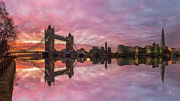 Tower Bridge in Londen van Dieter Meyrl
