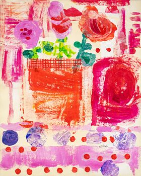 Fleurs abstraites aux couleurs vives