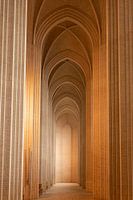 Interior of Grundtvig Church in Copenhagen, Denmark 7/9