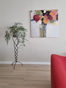 Kundenfoto: Buntes abstraktes Gemälde: "Feldblumenstrauß" von Studio Allee