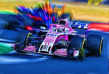 SERGIO PEREZ - British Grand Prix 2018 van DeVerviersBelgium