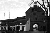 Vischpoort van Harderwijk in zwart-wit van Gerard de Zwaan thumbnail