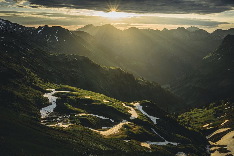 Lever du soleil sur le Nebelhorn par Tobias Reißbach