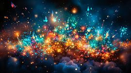 Hintergrund mit Weltraumnebel in der Galaxie