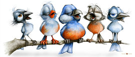 Funny Little Birds by Gelissen Artworks