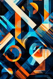 Colourful geometric composition - Abstract by Poster Art Shop