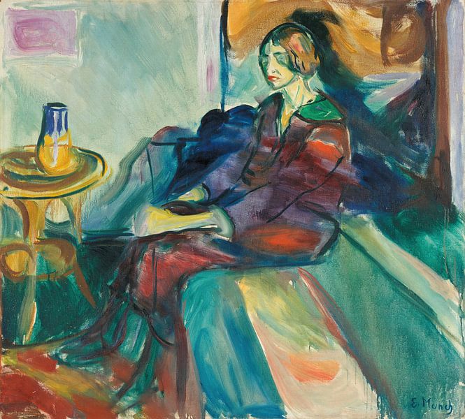 Seated Model on the Couch, Edvard Munch by Masterful Masters