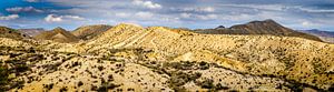 Panorama Landschaft Panorama Einsamkeit Tabernas Wüste in Almeria Andalusien Spanien
