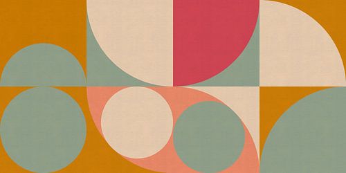 Abstracte cirkels in warm palet