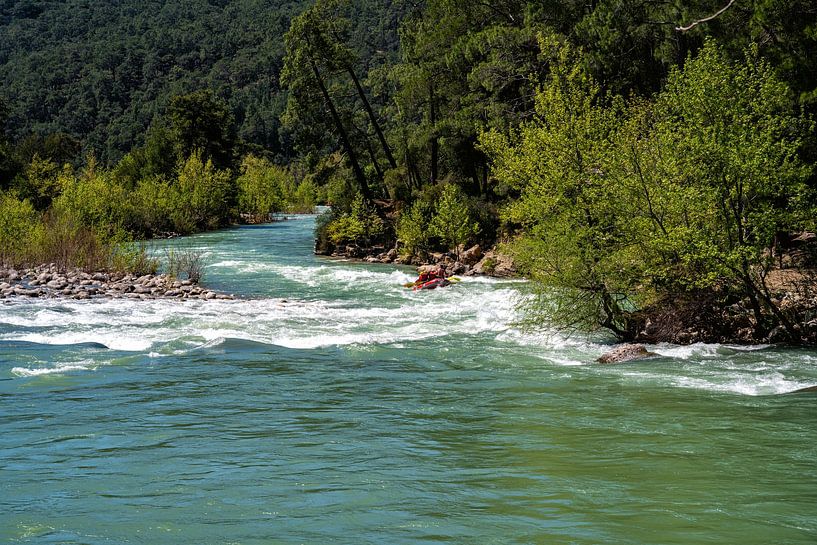Wild water in de Green Canyon bij Antalya van Photo Art Thomas Klee