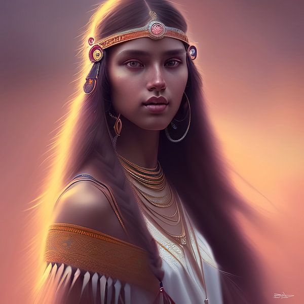 Indisches Mädchen von Gelissen Artworks