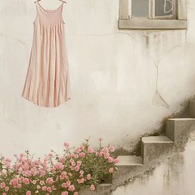 Pink dress van Mirjam Duizendstra