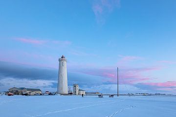 Un phare dans la neige sur Tilo Grellmann