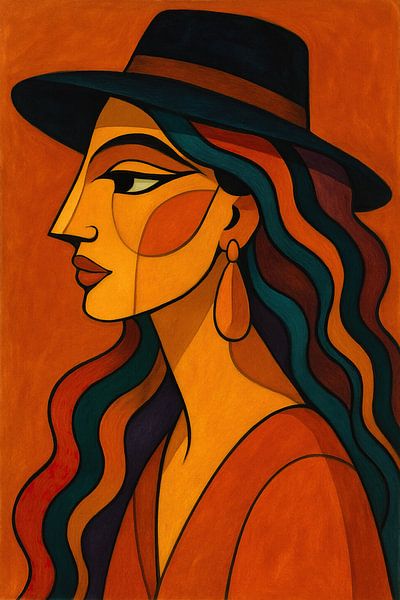 Portrait - Classy, Sassy, Slightly Cubist by Moonheart Artworks