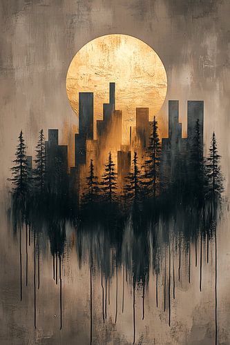 Japandi Stads Silhouette