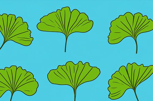 Ginkgo bladeren illustratie