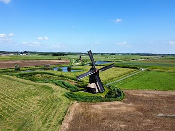 Molens in natuurgebied van Martijn de Waal