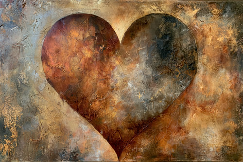 ‘Rust Heart’ Abstract Painting – Powerful Living