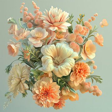 Bloemen pastel van Bert Nijholt