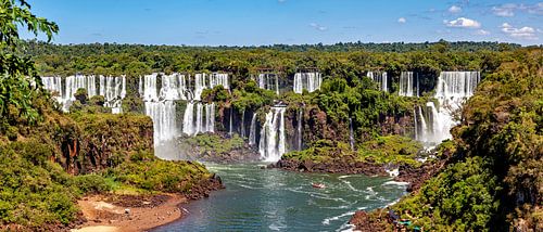 The Iguazu Falls between Argentina and Brazil