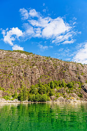 View of the cliffs at Åkrafjord in Norway by Rico Ködder