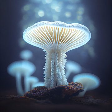 Organisme champignon des grands fonds sur Digital Art Nederland