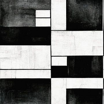 Schwarz-weißes Art-Deco-Muster #IV von Whale & Sons.
