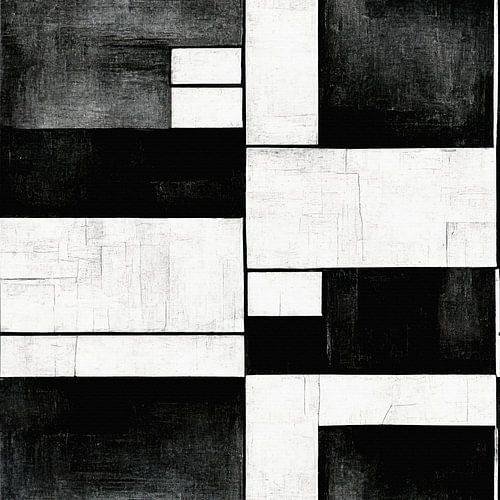 Art deco black and white pattern #IV