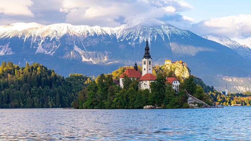 Island in Lake Bled, Slovenia by Jessica Lokker
